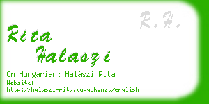 rita halaszi business card